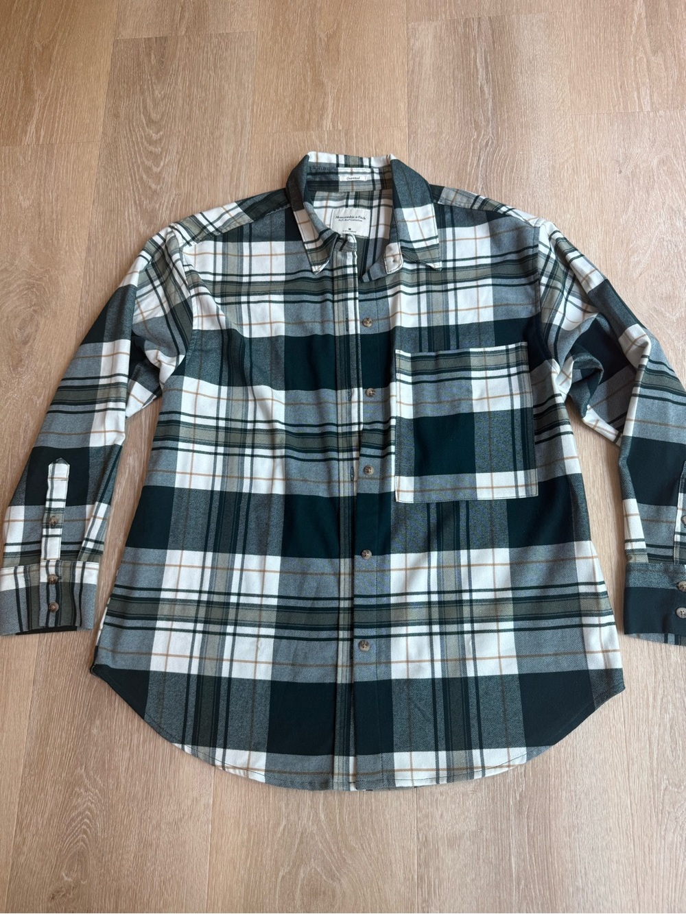 Abercrombie & Fitch Soft A&F Collection Plaid Button-Down Oversized